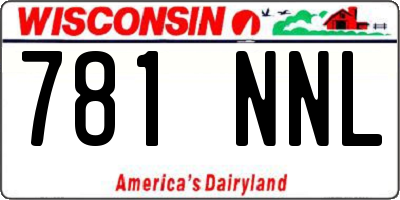 WI license plate 781NNL