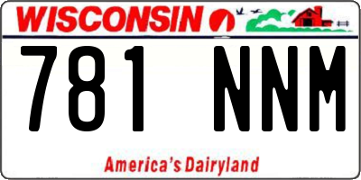WI license plate 781NNM