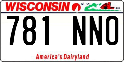 WI license plate 781NNO