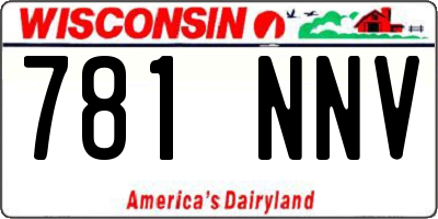 WI license plate 781NNV