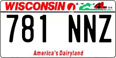 WI license plate 781NNZ