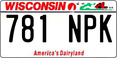 WI license plate 781NPK