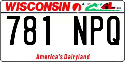 WI license plate 781NPQ