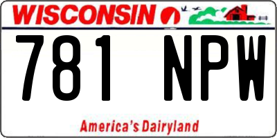 WI license plate 781NPW