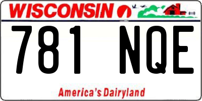 WI license plate 781NQE