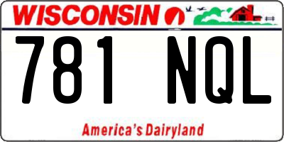 WI license plate 781NQL