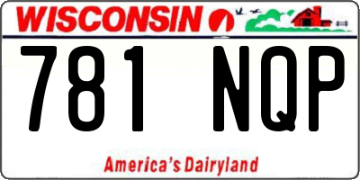 WI license plate 781NQP