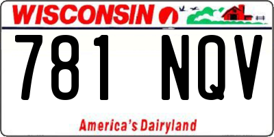 WI license plate 781NQV