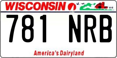 WI license plate 781NRB