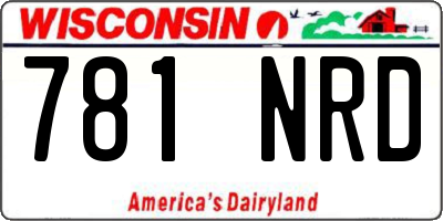 WI license plate 781NRD