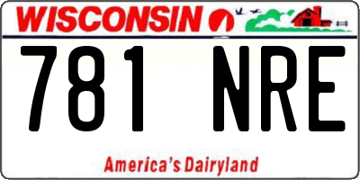 WI license plate 781NRE