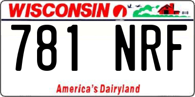 WI license plate 781NRF