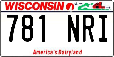 WI license plate 781NRI