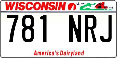 WI license plate 781NRJ