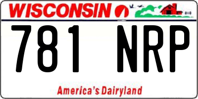 WI license plate 781NRP