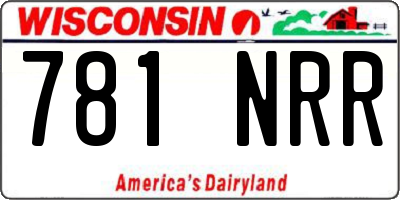WI license plate 781NRR