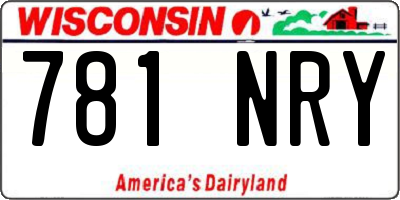 WI license plate 781NRY