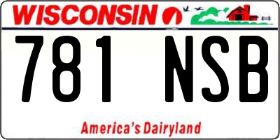 WI license plate 781NSB