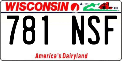 WI license plate 781NSF