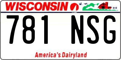 WI license plate 781NSG