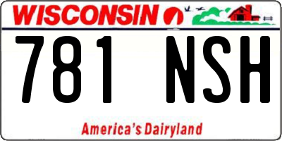 WI license plate 781NSH