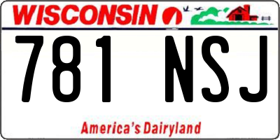 WI license plate 781NSJ