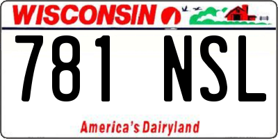 WI license plate 781NSL