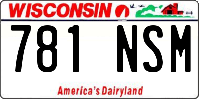 WI license plate 781NSM