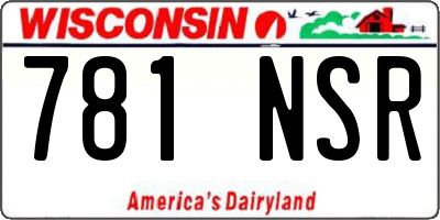 WI license plate 781NSR