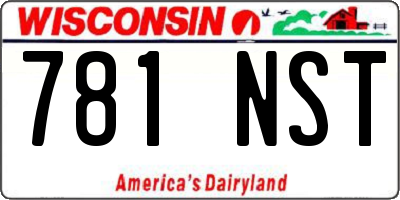 WI license plate 781NST