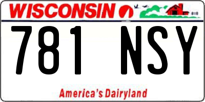 WI license plate 781NSY