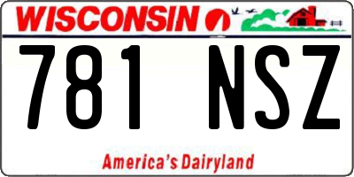 WI license plate 781NSZ