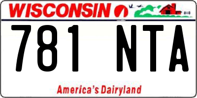 WI license plate 781NTA