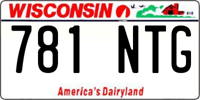 WI license plate 781NTG