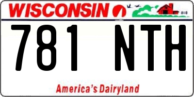 WI license plate 781NTH