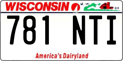 WI license plate 781NTI