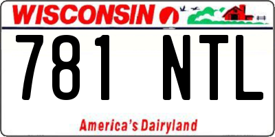 WI license plate 781NTL