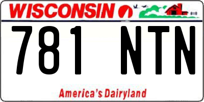 WI license plate 781NTN