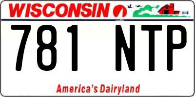 WI license plate 781NTP