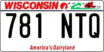 WI license plate 781NTQ