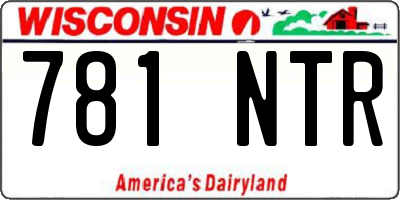 WI license plate 781NTR