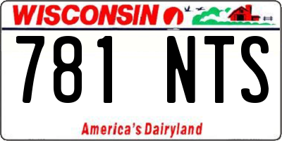 WI license plate 781NTS