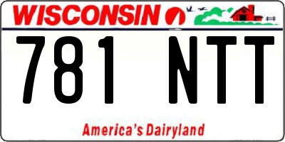 WI license plate 781NTT