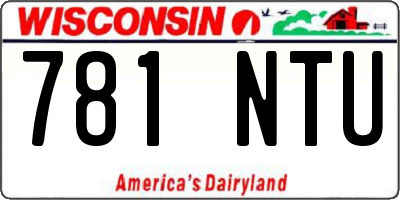 WI license plate 781NTU