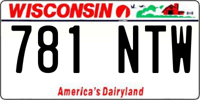 WI license plate 781NTW