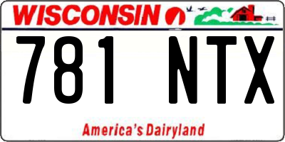 WI license plate 781NTX