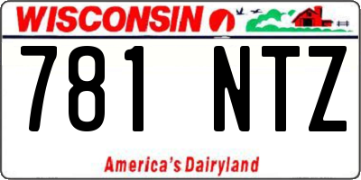 WI license plate 781NTZ