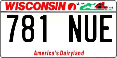 WI license plate 781NUE