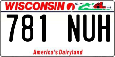 WI license plate 781NUH