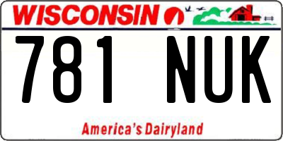 WI license plate 781NUK